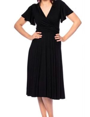 Ingoria NORA Midikleid in Wickeloptik mit geraffter Taille