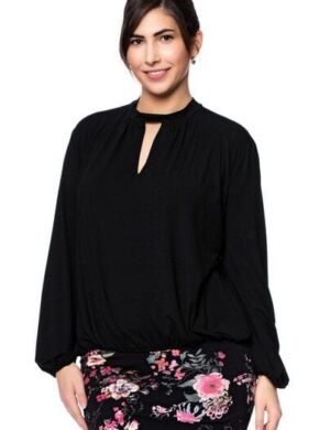 Ingoria MAIRA Blusenshirt mit Schlüssellochausschnitt