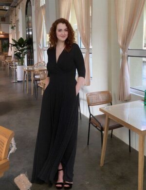 Ingoria MAGDALENA Maxi Kleid 3/4 Arm mit Taschen aus TENCEL® Modal Jersey