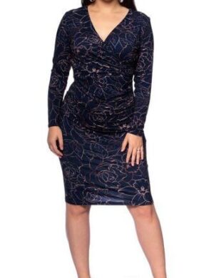 Ingoria LUCIANA feminines Kleid im Wickel-Look (Print)