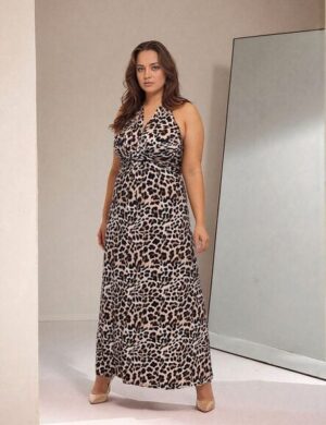 Ingoria GAJA Maxikleid mit geknoteter Taille aus TENCEL Modal (Print)