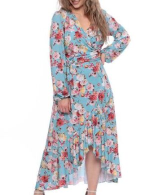 Ingoria EWELIN Wickelkleid mit Volant aus TENCEL Modal mit Blumen Print