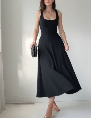 Ingoria AMELIA zeitloses Wendekleid mit Taillenschnürung in Maxi Länge