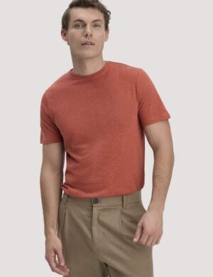 hessnatur T-Shirt Regular aus Bio-Baumwolle und Leinen