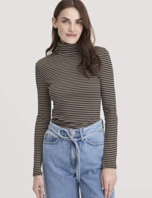 hessnatur Streifen Softrib Longsleeve Fitted aus Bio-Baumwolle und Modal