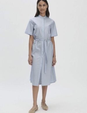 hessnatur Streifen Hemdblusen Kleid Midi Relaxed