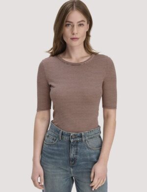 hessnatur Softrib Streifen T-Shirt Fitted aus Bio-Baumwolle und TENCEL Modal