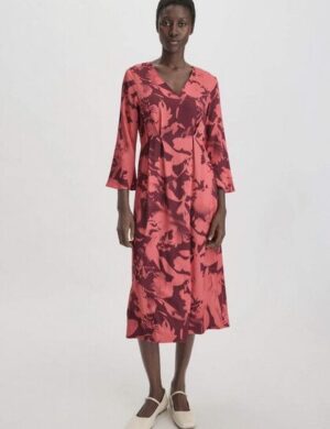 hessnatur Print Kleid Midi Relaxed aus reiner LENZING ECOVERO Viskose