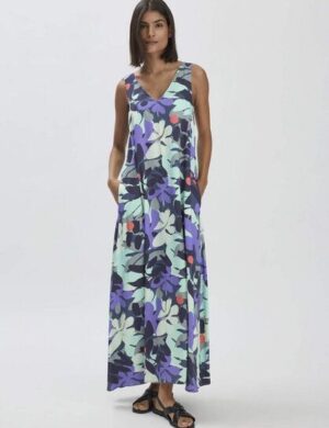 hessnatur Print Kleid Maxi Regular aus LENZING ECOVERO