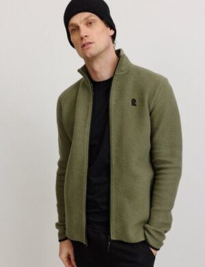 Herren Fleece Hoodie Jacke aus Bio-Baumwolle – BUXUS – recolution