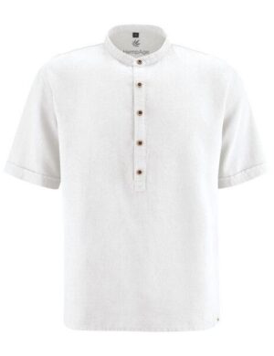 HempAge Stehkragen Schlupfhemd Hanf/Biobaumwolle