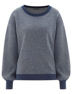 Hempage Moderner Jacquard Pullover Hanf/Biobaumwolle