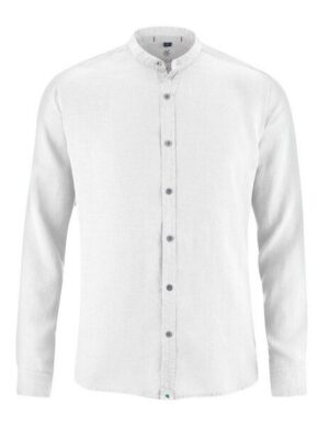 HempAge Herren Schlichtes Stehkragenhemd aus reinem Hanf