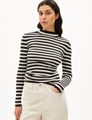 ARMEDANGELS ALAANIA STRIPED Damen Pullover Slim Fit aus Bio-Baumwolle