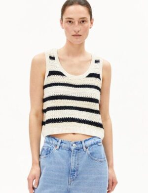 ARMEDANGELS CLAAIRE STRIPES Damen Stricktop aus Bio-Baumwolle