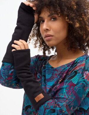 Handstulpen Puffy – Armstulpen aus Bio-Baumwolle – warm & bequem – glatt oder mit KOKOworld-Print – fair & nachhaltig produziert in EU