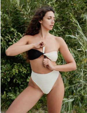 Anekdot Taijitu Jacquard Bandeau Bikini Top