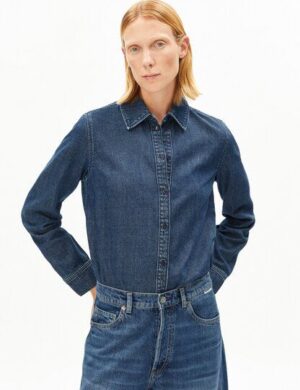 ARMEDANGELS AURELAA DENIM Damen Jeansbluse aus Baumwoll-Lyocell-Mix