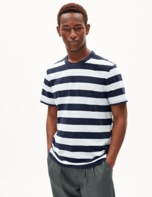 ARMEDANGELS BAHAAR STRIPES – Herren T-Shirt Relaxed Fit aus Bio-Baumwolle