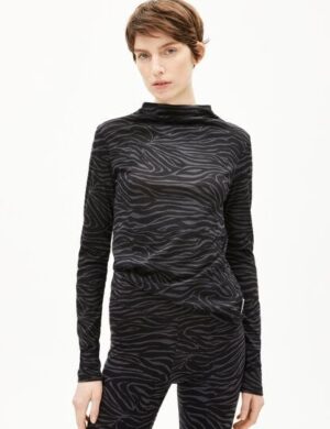 ARMEDANGELS CALUNAA ZEBRARAA Damen Longsleeve aus Bio-Baumwolle