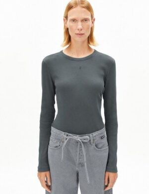 ARMEDANGELS GMT DYE RIB Damen Ripp-Longsleeve aus Bio-Baumwoll Mix