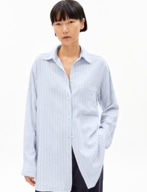 ARMEDANGELS MAALGAA LINO STRIPED Damen Bluse aus Leinen-Mix