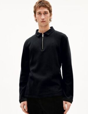 ARMEDANGELS MAARKOS WAFFLE ZIP Herren Longsleeve aus Bio-Baumwolle