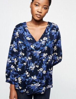 ARMEDANGELS MAARTHE DISPERSED FLOWERS – Damen Bluse aus LENZING ECOVERO