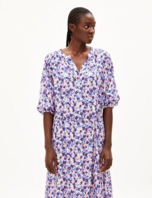 ARMEDANGELS MADITHAA MULTI FLORAL – Damen Webkleid Oversized Fit aus TENCEL Lyocell