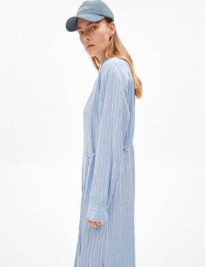 ARMEDANGELS MATHAA LINO STRIPES Damen Webkleid aus Leinen-Mix
