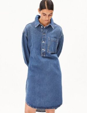 ARMEDANGELS OVERSIZED DENIM Damen Jeanskleid aus Lyocell-Baumwoll-Mix