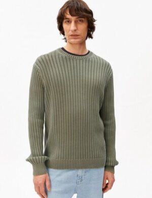 ARMEDANGELS PIGMENT DYE RIB Herren Pullover aus Bio-Baumwolle