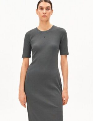 ARMEDANGELS SEHAARAA GMT DYE Damen Ripp-Jerseykleid aus Bio-Baumwoll Mix