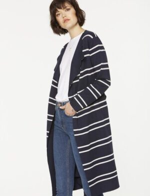 ARMEDANGELS SEVAAL STRIPES – Damen Longcardigan aus Bio-Baumwolle