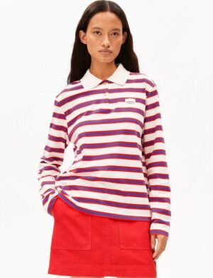 ARMEDANGELS STRIPE POLO Damen Longsleeve aus Bio-Baumwolle