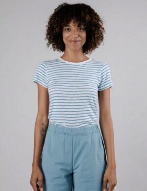 Brava Fabrics Stripes Slim Fit T-Shirt Blau