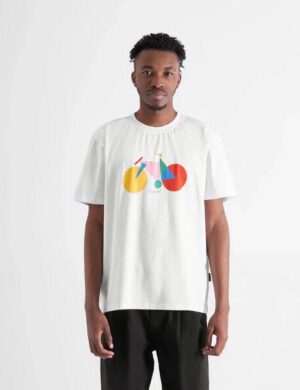 DEDICATED Herren T-Shirt mit Fahrrad Motiv Stockholm Paper Cut Bike