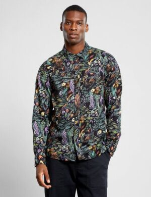 DEDICATED Varberg The Birds – Herren Hemd mit Allover Druck