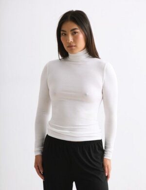 erlich textil Light Touch Rollkragen Langarmshirt aus weichem Modal, made in Europe