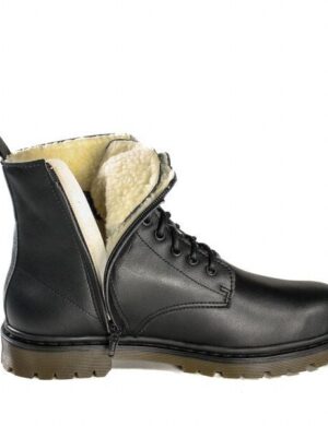 Fairticken ALVORA SNOW vegane 8-Loch Winterstiefel Unisex mit Fütterung (schwarz)