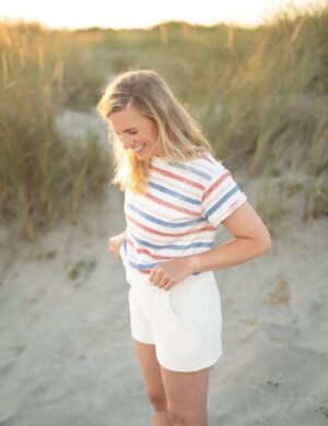 FUXBAU Frauen Ajour Streifenshirt