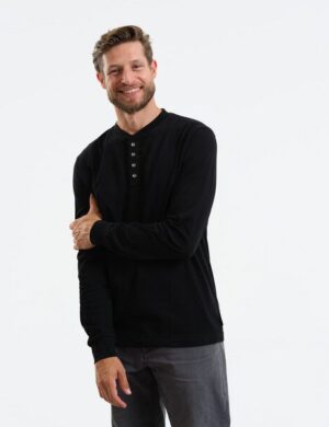 GARY MASH Henley Langarmshirt Kayville aus Biobaumwolle