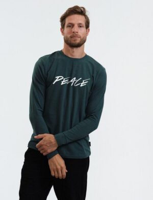 GARY MASH Herren Langarmshirt Peace aus Biobaumwolle
