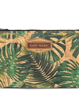 GARY MASH Kork Clutch Handtasche mit Palmenmuster