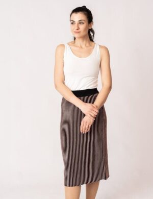 GARY MASH Pencil-Skirt Shandon in Midi-Länge aus Biobaumwolle