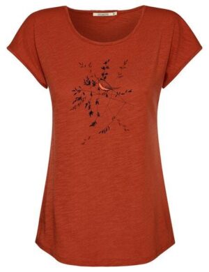 GREENBOMB Print T-Shirt Animal Bird Branch
