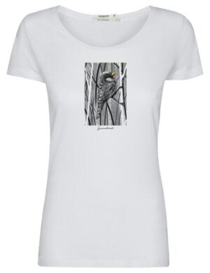 GREENBOMB Print T-Shirt Animal Sparrow Grass Loves