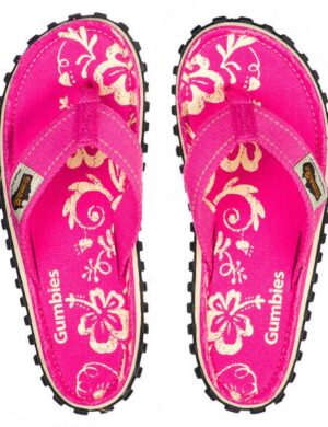 GUMBIES Pink Hibiscus – Vegane Sommer-Sandalen für Damen