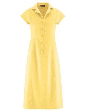 HempAge Damen schlichtes Hemdblusenkleid Hanf/Biobaumwolle