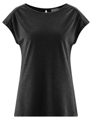 HempAge Damen T-Shirt mit rückseitigem Cut Out Hanf/Biobaumwolle